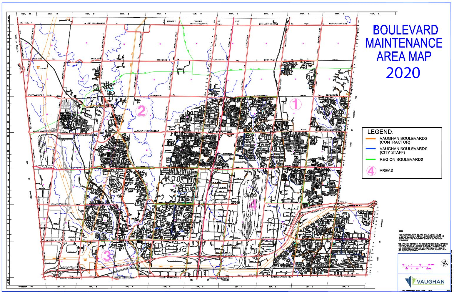 A map of boulevard maintenance.