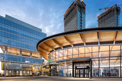 VMC subway station and tall buildings