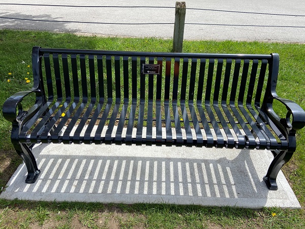 Bench with plaque