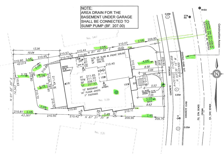 sample of infill for a residential home