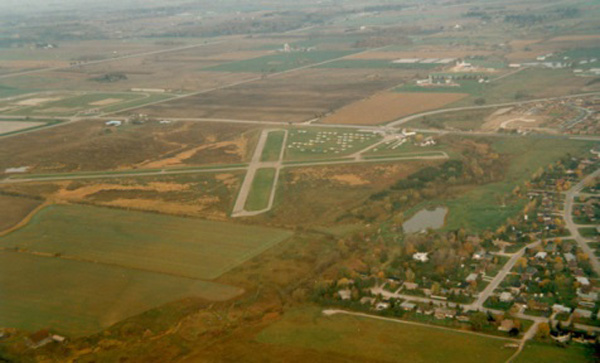 Aerial view of Maple Airport (1985)