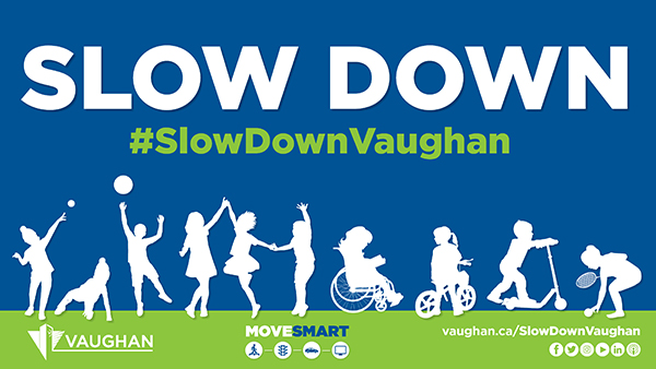 slow down vaughan sign