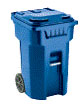example of blue recycling cart