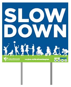 slow down sign