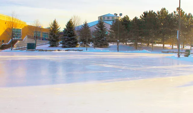 A view of Chancellor Community Centre outdoor rink.
