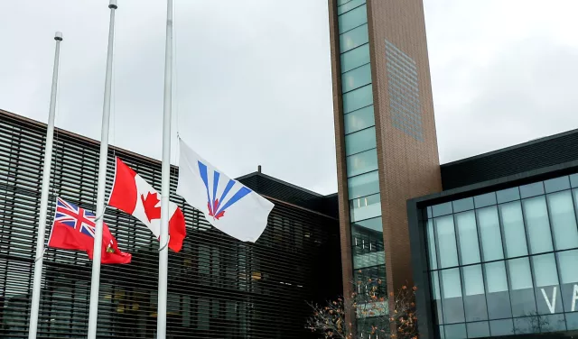 half mast flags at city hall