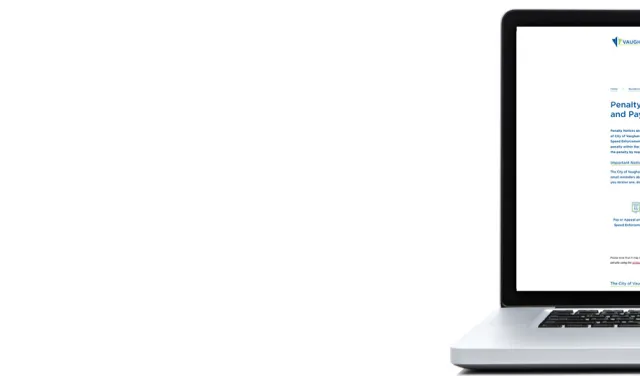 computer with pay tickets website on it