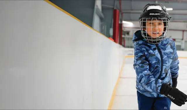 Learn to skate participant at Maple Community Centre
