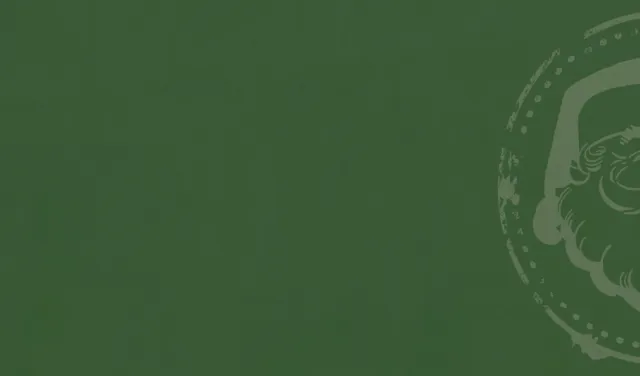 Dark green backdrop with snowflakes and a fadded illustration of Santa Claus