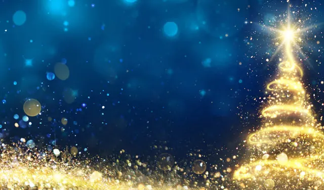 Illustration of a Christmas tree made out of lights