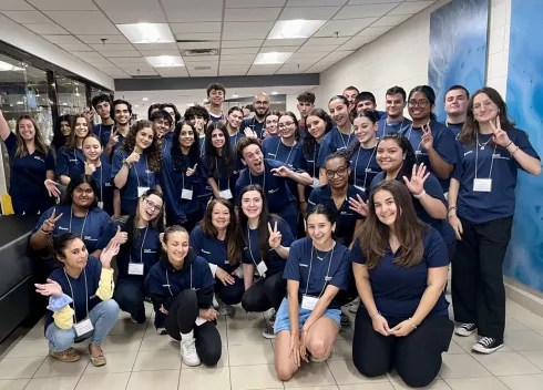 A large group of part-time recreation inclusion staff.