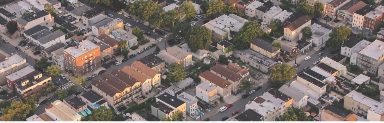 View of the city from above