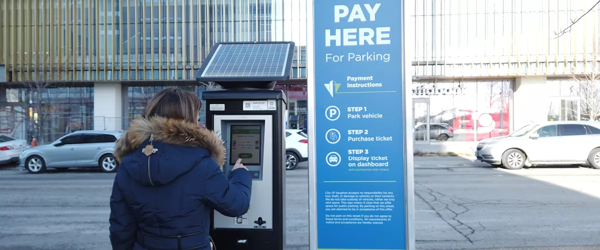 A parking pay-station in the VMC area.