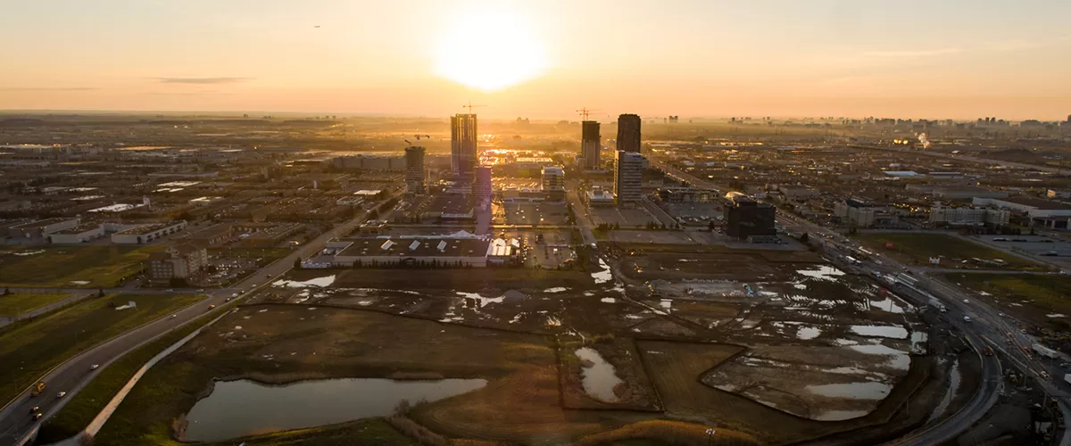 An aerial view of Vaughan.