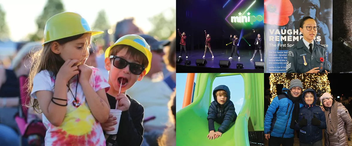 A collage of attendees enjoying vaughan events.