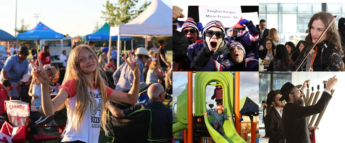 A collage of attendees enjoying vaughan events.