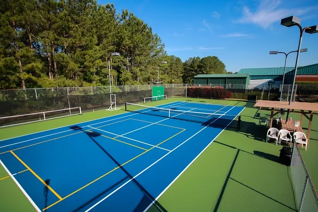 A tennis/pickleball court.