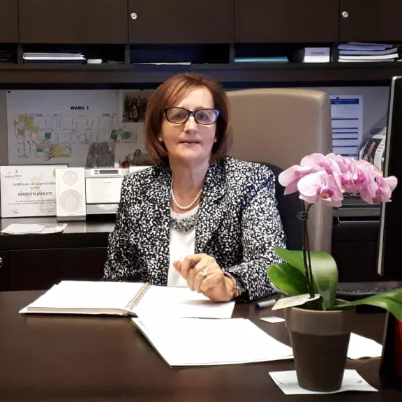 Councillor Iafrate sitting at desk