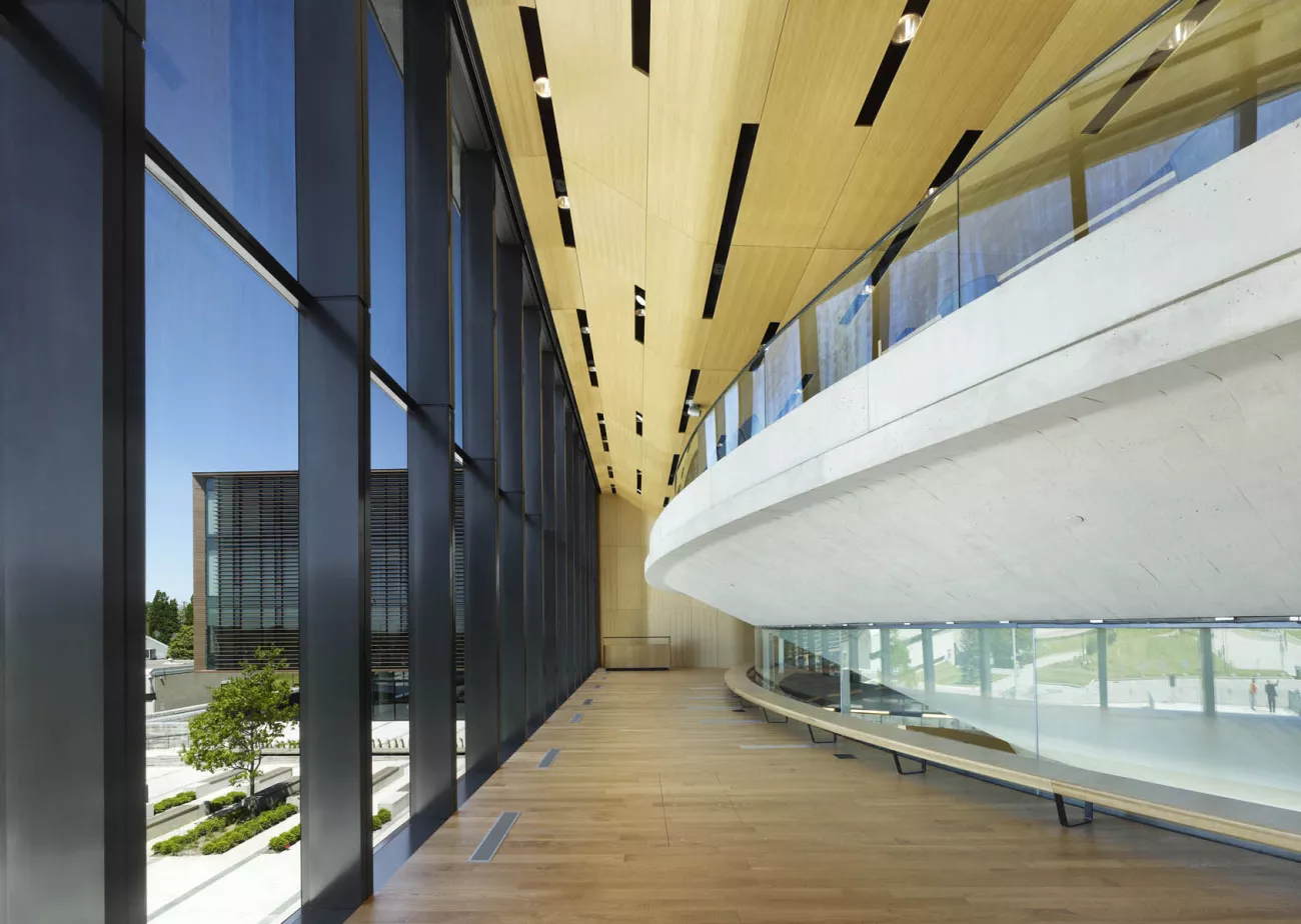 The view behind Council Chambers facing the City Hall courtyard