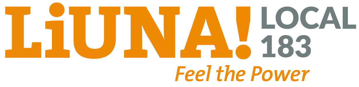 LiUNA! Local 183 logo with tagline Feel the Power