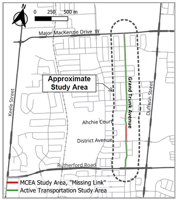 Image shows the map of the Grand Trunk EA study area.