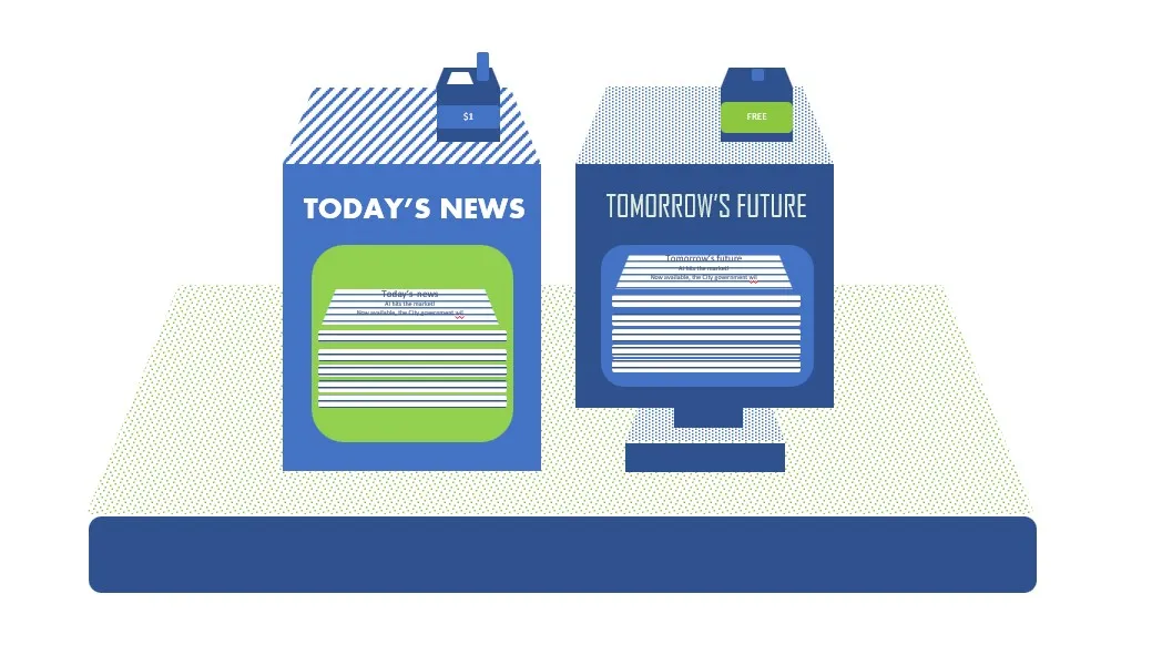 Two newspaper boxes