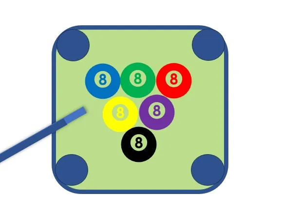 Billard pool table with cue