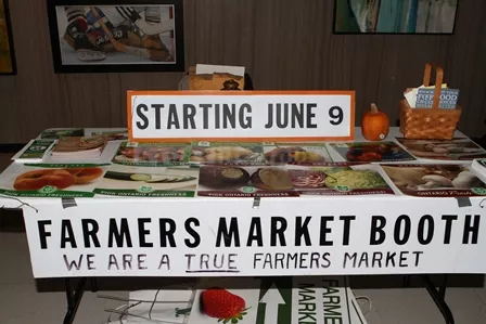 Farmers market booth
