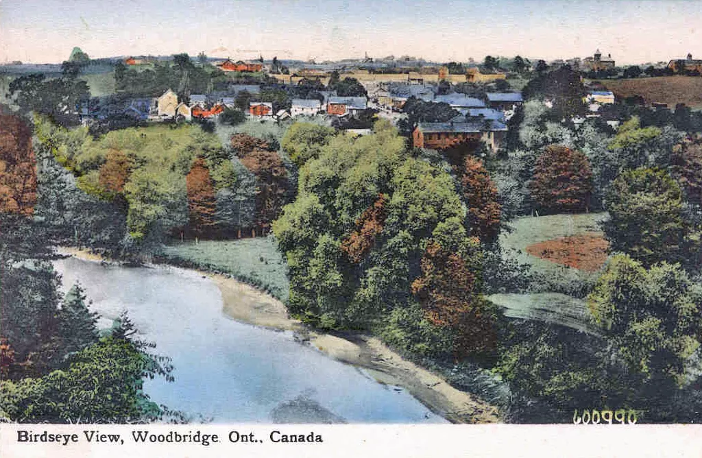 Woodbridge Humber Scene (hand coloured psot card, ca. 1910)