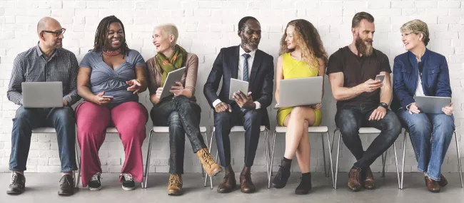 people sitting on chairs 