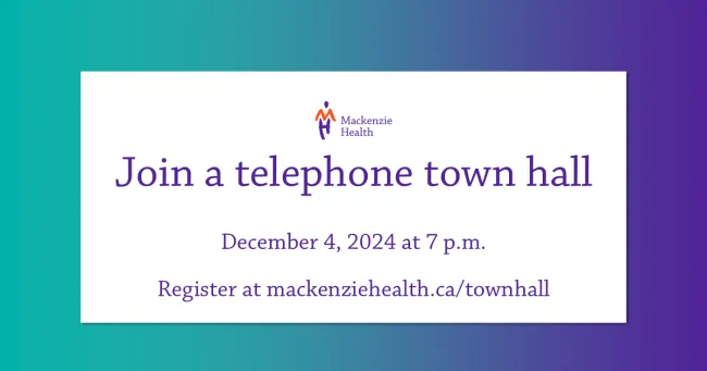 Gradient background with text that says "Join a telephone town hall"