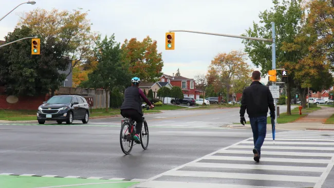 People crossing the street