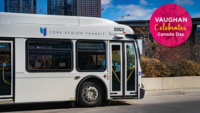 Enjoy FREE shuttle service to and from Vaughan’s Canada Day celebration!