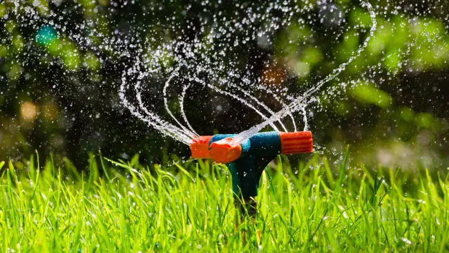 sprinkler on grass