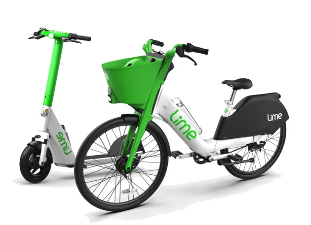 Lime E-scooter and E-bike