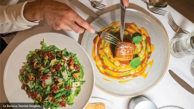 food at a table