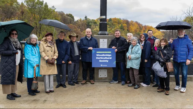 Vaughan unveils plaque to recognize the Woodbridge Horticultural Society’s 100 years of beautifying the community