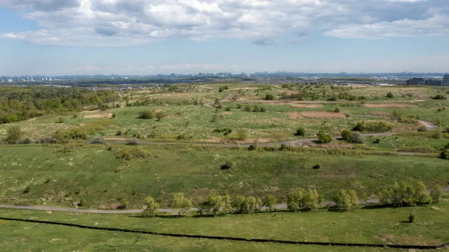 Aerial view of NMRP landfill areas
