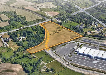 An aerial view of the Saigon Park site near Rutherford Road and Highway 27.