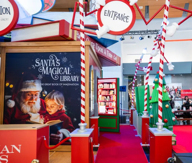 Indoor Christmas display located in a mall