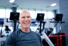 Man on gym machine