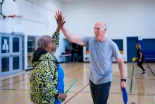 Vaughan residents playing pickleball at Garnet A. Williams Community Centre