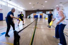Vaughan residents playing pickleball at Garnet A. Williams Community Centre