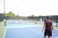 Dedicated outdoor pickleball courts at Carrville Community Centre