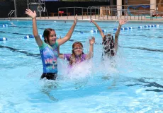 Kids playing in the Thornhill Outdoor Pool