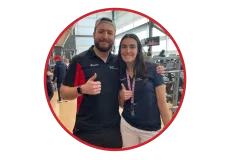 A male and female staff from the fitness centres.