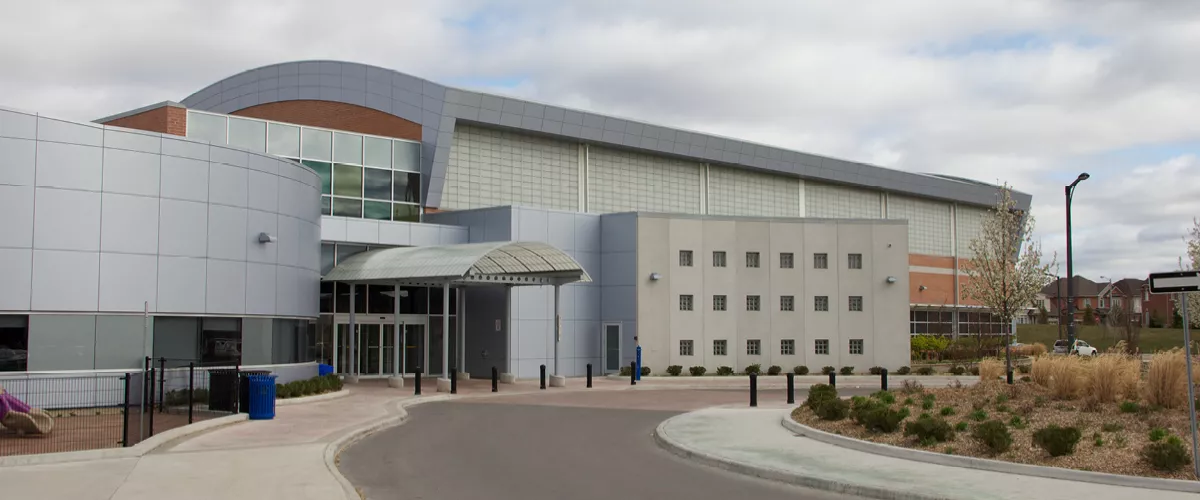 Entrance to a Vaughan community centre.