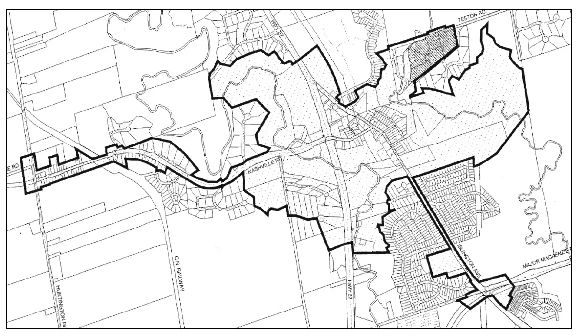 Kleinburg-Nashville Heritage Conservation District study map.