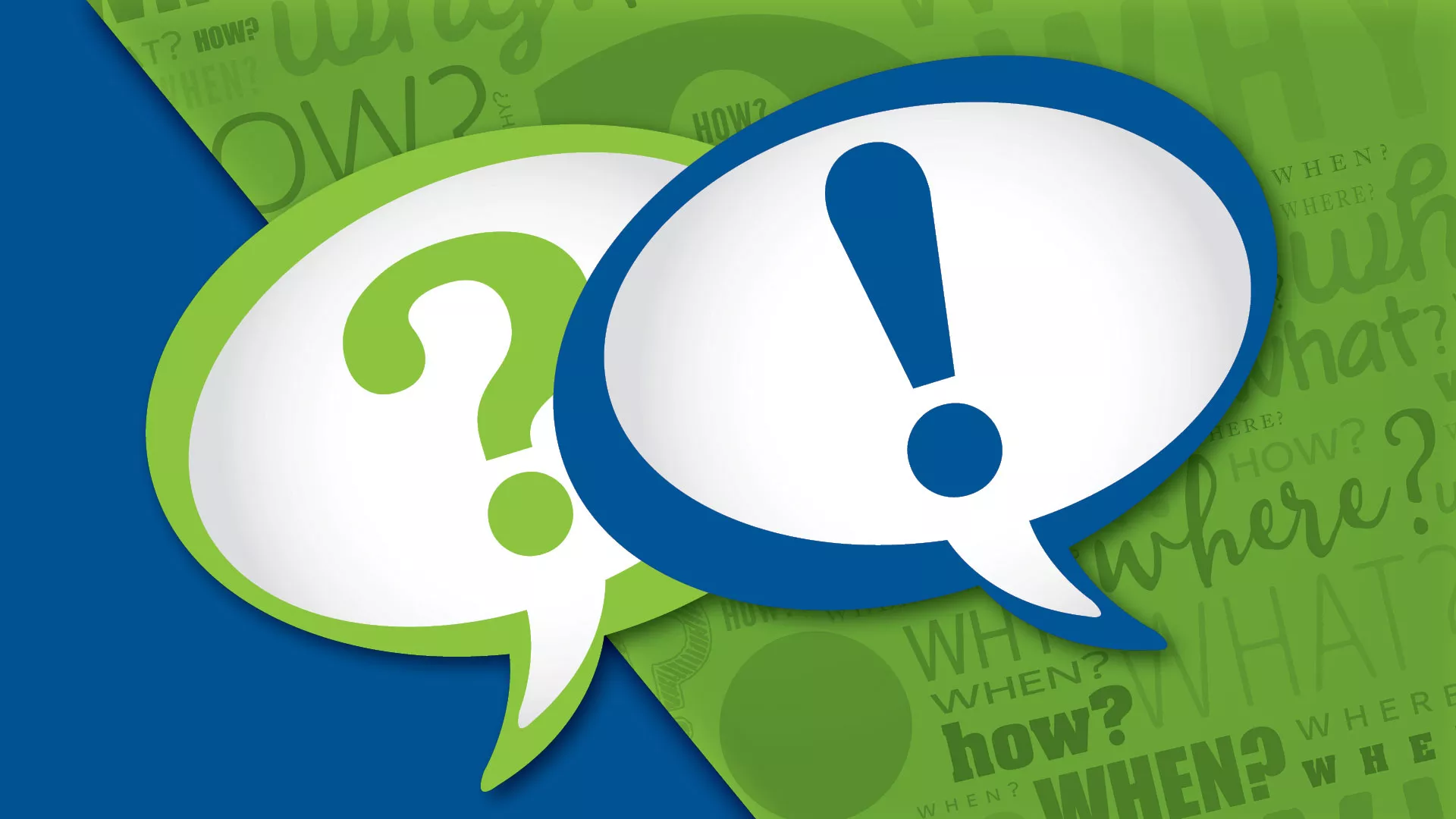 Question mark and exclamation mark in speech bubble