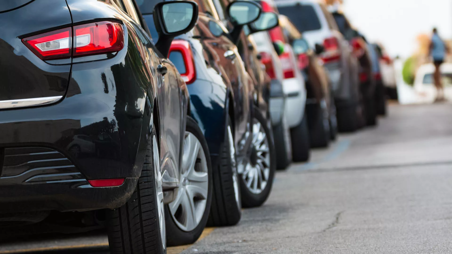Cars parked on the street